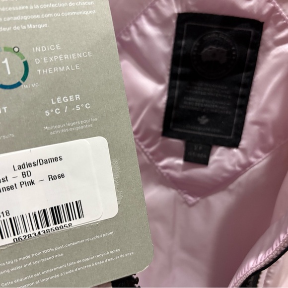 Canada Goose Cypress Vest Women’s Sunset Pink NEW!! Sz S - Picture 7 of 7